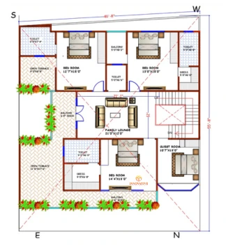 46 X 55-House-Floor-Plan